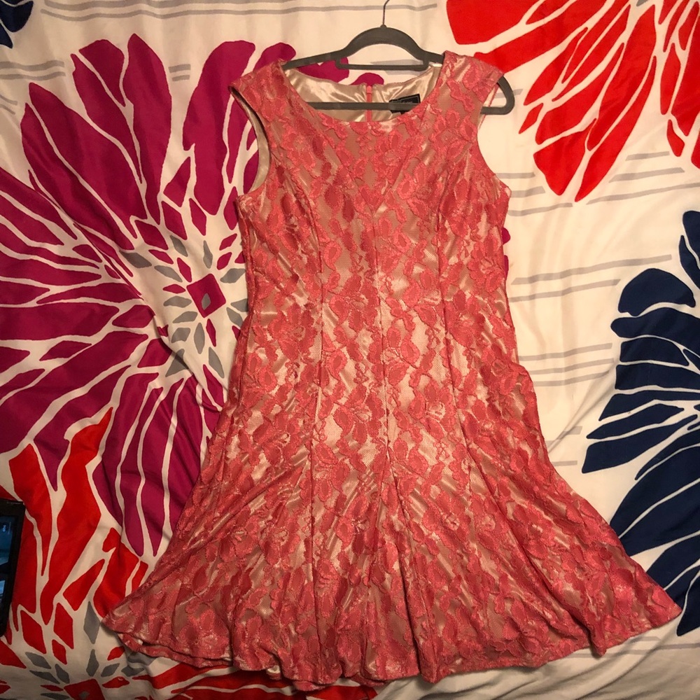 Dressbarn Pink Lace Dress NWOT